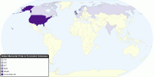 Nobel Memorial Prize in Economic Sciences by Country